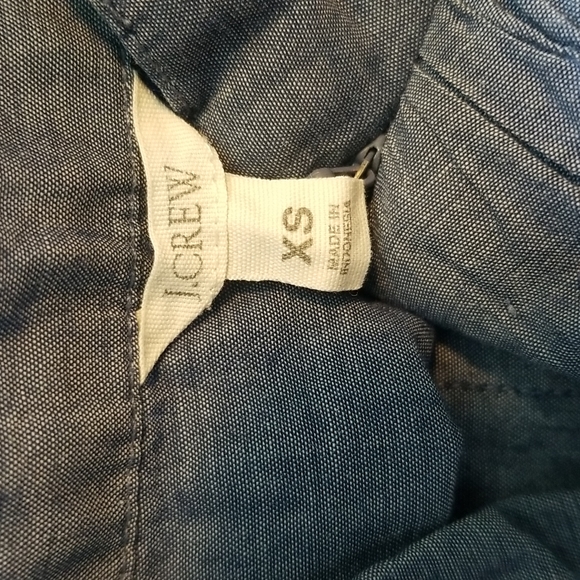 J Crew Chambray Button Front Halter Dress, Size XS - Picture 12 of 13